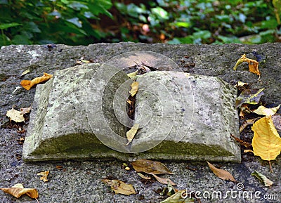 Old stone book Stock Photo