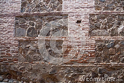 Old stone and brick wall backgraund Stock Photo