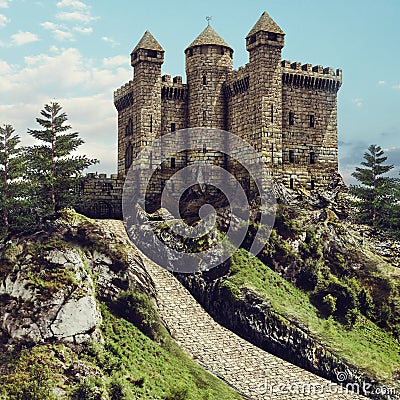 Old stone castle Stock Photo