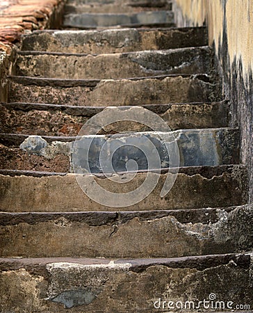 Old stone staircase Stock Photo