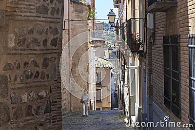 Old street of the old city of Toledo Editorial Stock Photo