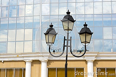 Old Street light european Stock Photo