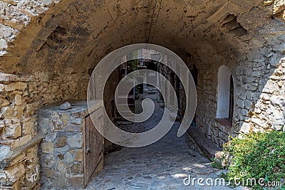 Old streets in meditteranean town Stock Photo