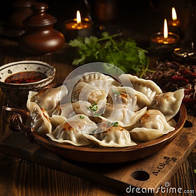 Old-style Dumplings With Oud Bruin: A Multi-layered Delight Stock Photo