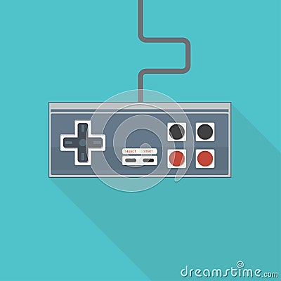 Old style gamepad Vector Illustration