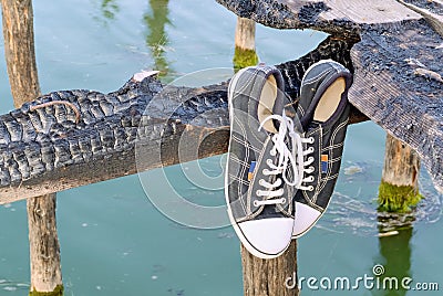 Old style sneakers C Stock Photo