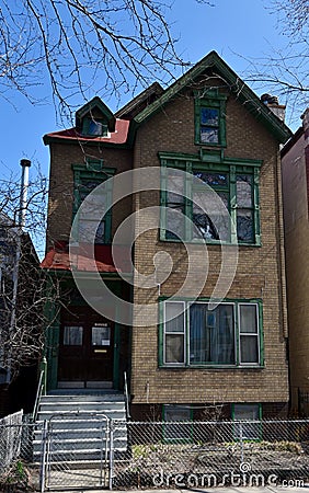 Old Style Urban House Editorial Stock Photo