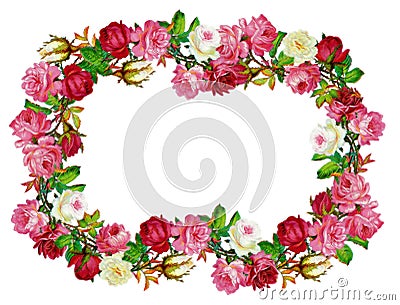 Old Style Vintage Rose Border Royalty Free Stock Photos - Image: 30465488