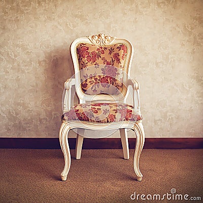 Old Styled chair in Interior Stock Photo