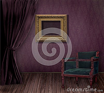 Old styled interior Stock Photo