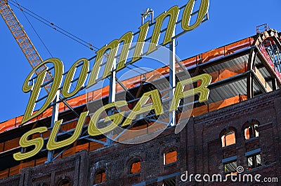 Old sugar factory in Domino Park Editorial Stock Photo