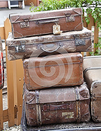 Old suitcases Stock Photo