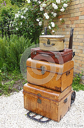 Old suitcases Stock Photo