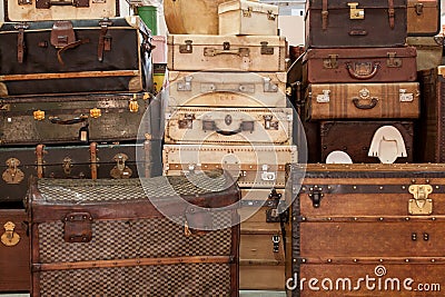 Old suitcases Stock Photo