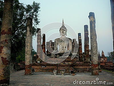 Old Sukhothai Ruins in Northern Thailand Editorial Stock Photo