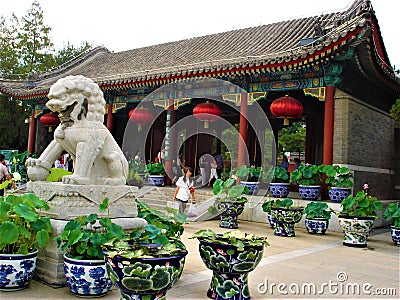 Old Summer Palace or Yuanming Yuan in Beijing city, China. Art, history and symbols Editorial Stock Photo