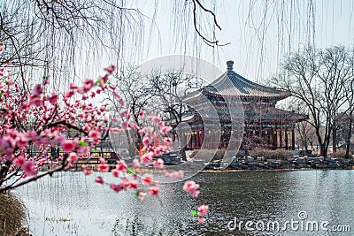 Old Summer Palace or Yuanmingyuan, originally called the Imperial Gardens of the Qing Dynasty. Editorial Stock Photo