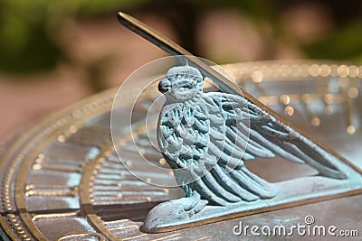 Old sun clock dial - Vintage sundial Stock Photo