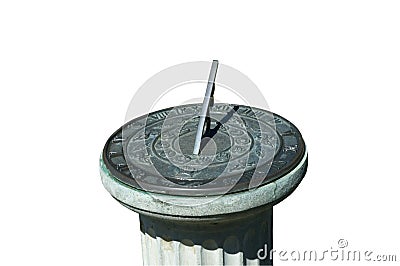 Old sundial in the park Stock Photo