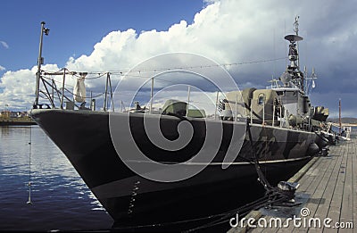 Old Swedish missile boat in Karlskrona naval museum Editorial Stock Photo