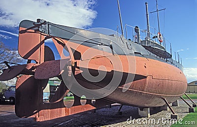 Old Swedish submarine Hajen Editorial Stock Photo