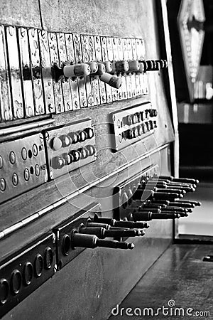 Old switchboard Stock Photo