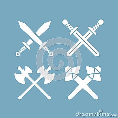 Old sword weapon icon Vector Illustration