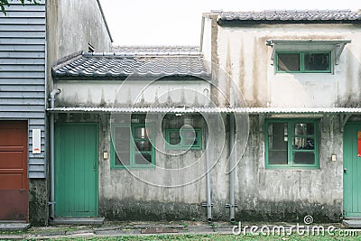 Old Taipei building appearance home Editorial Stock Photo