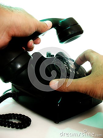 Old Telephone Stock Photo