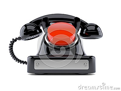 Old telephone with push button Stock Photo