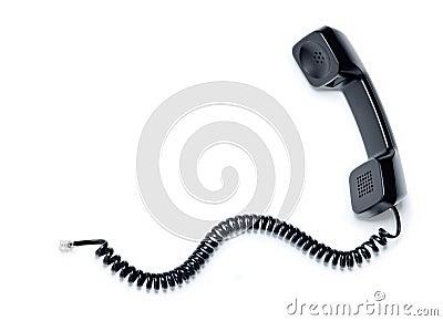 Phone Telephone Receiver Cord Stock Photo