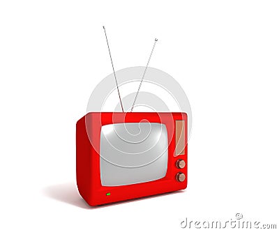 Old Television Stock Photo