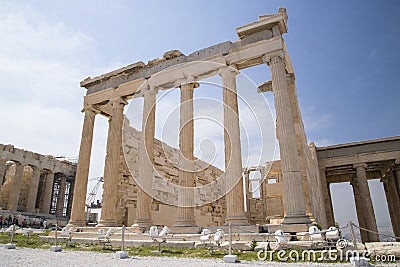 The Old Temple of Athena in Athens Stock Photo