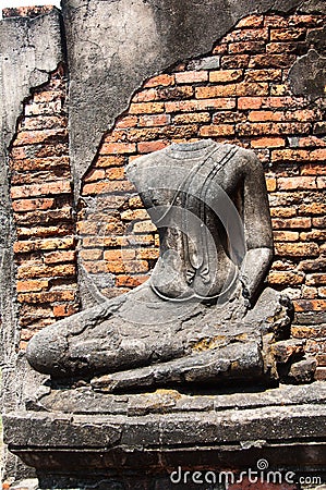Old Temple of Ayutthata, Thailand Stock Photo