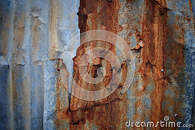 Old Texture and rusty zinc Stock Photo