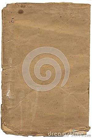 Old textured paper with tattered edge Stock Photo