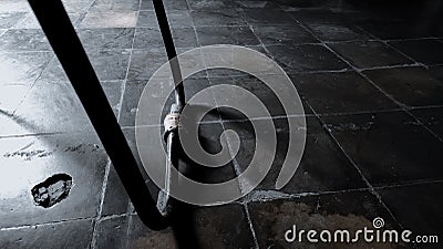 old tiles that are decades old look dirty but aesthetically pleasing Stock Photo