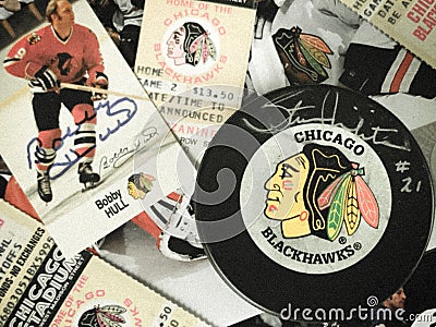 Chicago Blackhawks Collage Editorial Stock Photo