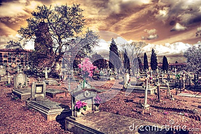 Old tombstone. Christian religion culture Stock Photo