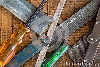 Old tool renovation Stock Photo
