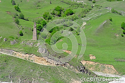 The old tower. Chechnya. Russia Stock Photo