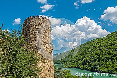 Old tower of the fortress Stock Photo