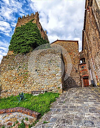 Old tower in Montecatini Alto Stock Photo