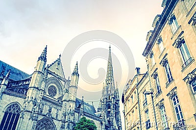 Old town in bordeaux city Stock Photo