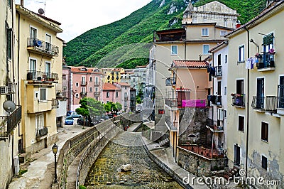 The old town of Campagna. Editorial Stock Photo