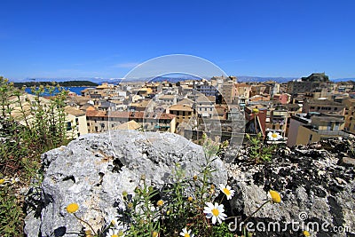 The old town of Corfu Stock Photo