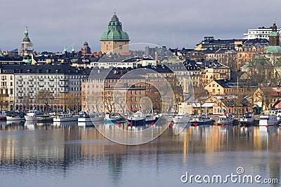 Old Town District, March afternoon. Stockholm, Sweden Stock Photo