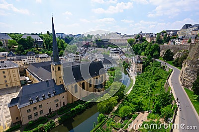 Old town and Fortifications in the City of Luxembourg Stock Photo