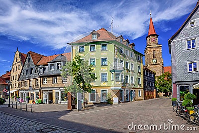 Old town of Furth, Bavaria, Germany Stock Photo