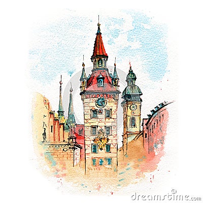 Old Town Hall in Munich, Germany Stock Photo